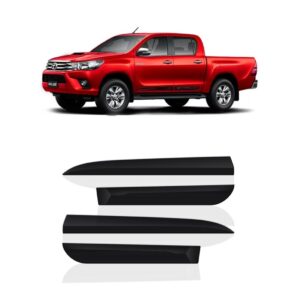 Friso Porta Lateral Hilux Cabine Dupla 4 Pçs Modelo Original