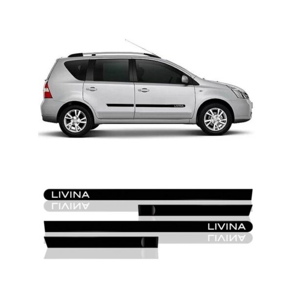 Jogo Friso Lateral Para Livina 4 Portas 4 Peças.