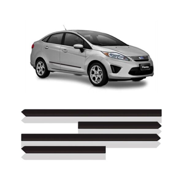 Borrachão Lateral New Fiesta/hatch/sedan 2011 - Kit 4 Peças