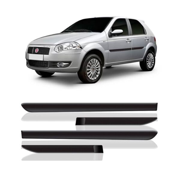 Jogo Friso Lateral P/ Palio G4 2008 A 2015 4 Portas 4 Peças