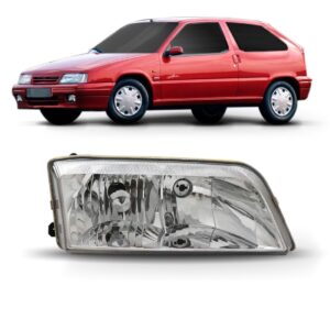 Farol Citroen Zx Foco Duplo 92 93 1994 95 96 97 98 1ª Linha - Direito/passageiro