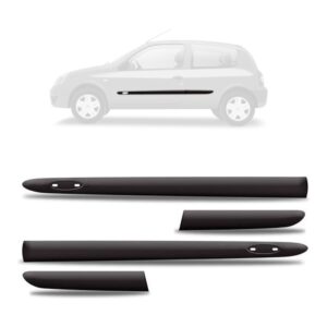 Friso Borrachão Lateral Clio 2000 A 2011 2p - Kit 4 Peças