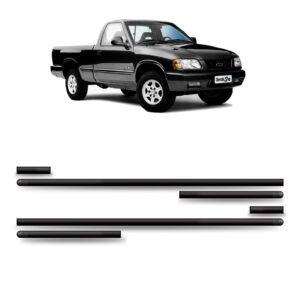 Borrachão Porta Lateral S10 1995 Cabine Simples Kit 6 Peças