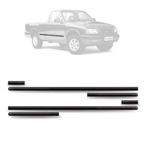 Borrachão Porta Lateral S10 1995 Cabine Simples Kit 6 Peças