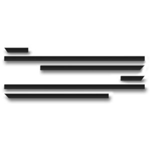 Borrachão Da Porta Uno Way 2008/... 2portas Kit 6 Pçs Largo Preto