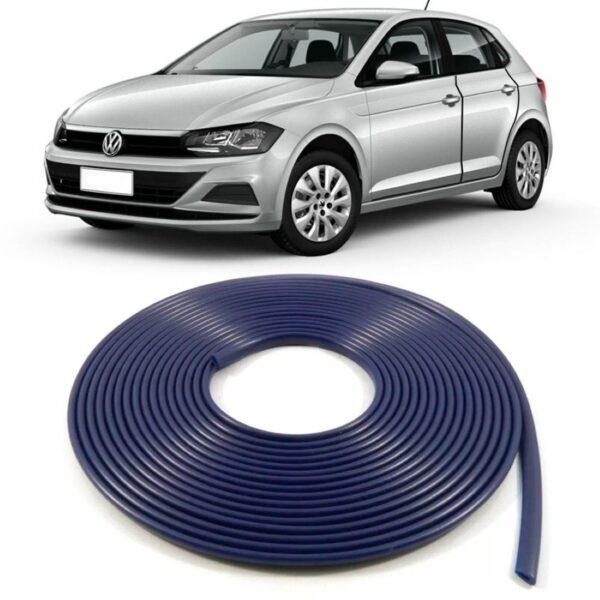 Guarnição Proteção Flexivel Autoadesiva - Incolor 10 Metros Azul