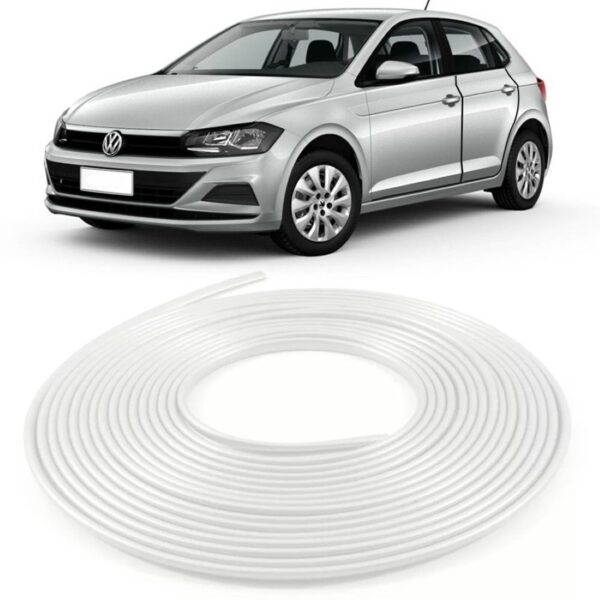 Guarnição Proteção Flexivel Autoadesiva - Incolor 10 Metros Branco