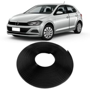 Guarnição Proteção Flexivel Autoadesiva - Incolor 10 Metros Preto Fosco