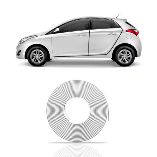 Guarnição Flexível Autoadesiva - 10 Metros Cromado
