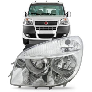 Farol Doblo Elx 2010 2011 2012 2013 2014 2015 1ª Linha - Esquerdo/motorista