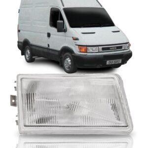 Farol Dianteiro Para Iveco Daily 1994 A 08 Cromado 1ª Linha Direito/passageiro