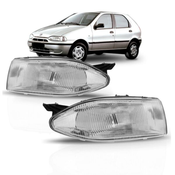 Farol Palio Siena Strada 96 1997 1998 1999 Cromado 1ª Linha Esquerdo/motorista