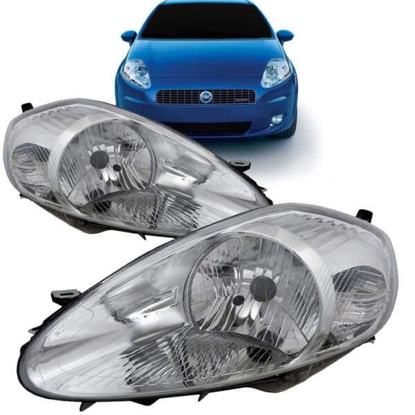 Farol Punto 2007 2008 2009 2010 2011 Cromado 1ª Linha Esquerdo/motorista