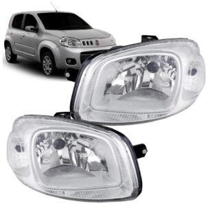 Farol Uno 10 11 2012 Way Vivace Attractive Cromado 1ª Linha Direito/passageiro