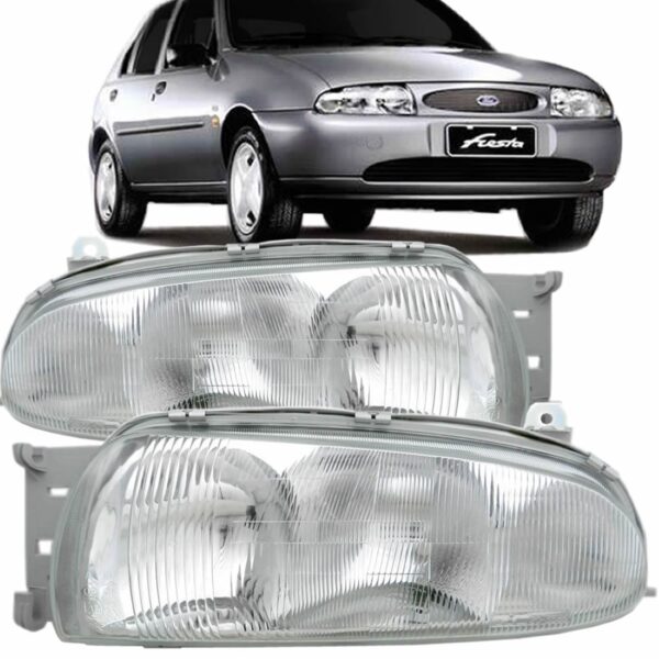 Farol Fiesta 1996 1997 1998 1999 Pisca Cristal 1ª Linha - Esquerdo/motorista