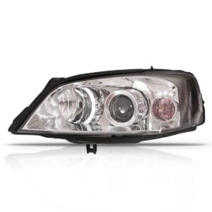 Farol Astra 2003 04 05 06 07 2012 Foco Duplo Máscara Cromada Lado Direito