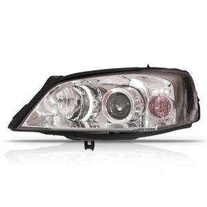 Farol Astra 2003 04 05 06 07 2012 Foco Duplo Máscara Cromada Lado Esquerdo