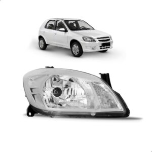 Farol Celta 2007 08 09 10 2011 2012 Cromado Prisma 1ª Linha - Esquerdo/motorista