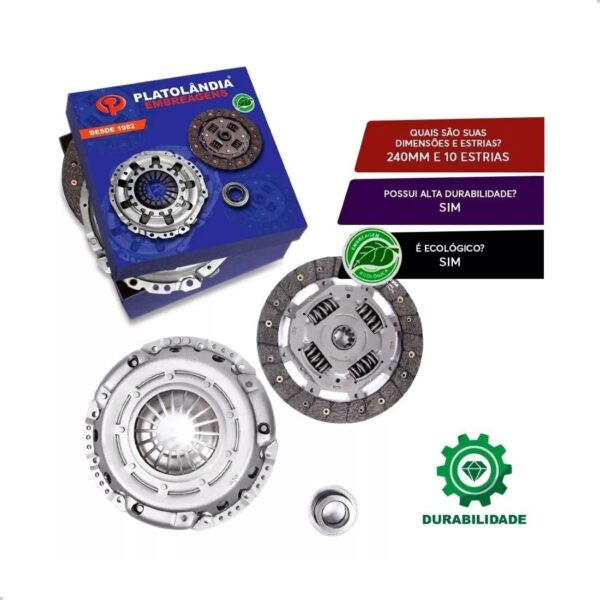 Kit Plato Disco Rolamento S10 2.2 8v 1995 96 1997 98 99 2000