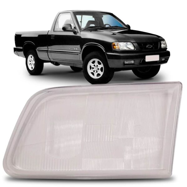 Lente Do Farol S10 Blazer 1996 1997 1998 1999 2000 Lado Esquerdo