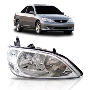 Farol Civic 2004 2005 2006 Cromado Foco Duplo 1ª Linha Direito/passageiro