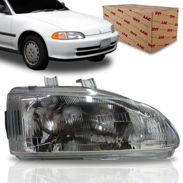 Farol Civic Hatch 1992 1993 1994 1995 Foco Simples 1ª Linha Direito/passageiro
