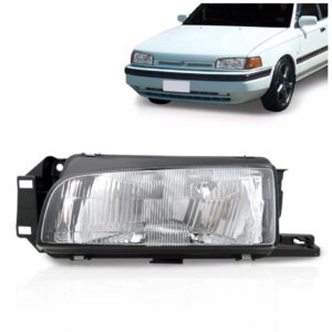 Farol Mazda Protege Cromado 1989 A 1994 1ª Linha - Esquerdo/motorista