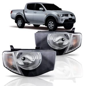 Farol L200 Triton 08 09 10 2011 2012 Mascara Negra 1ª Linha Direito/passageiro