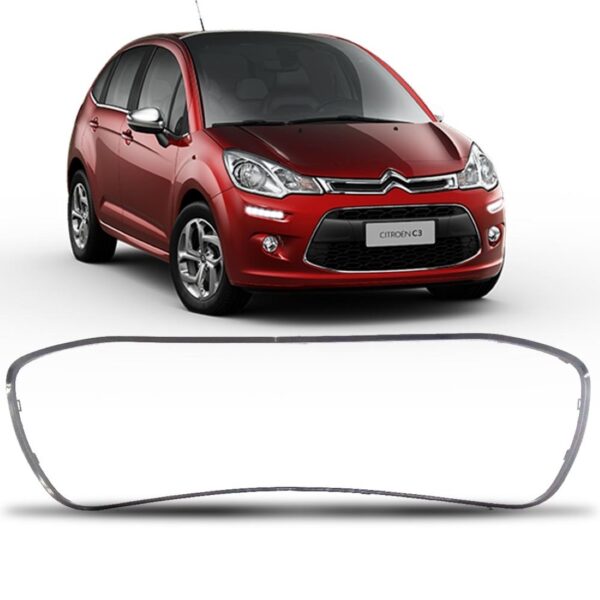 Friso Da Grade Do Parachoque C3 2013 2014 2015 16 17 Cromado