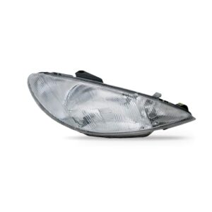 FAROL PEUGEOT 206 1998 A 2000 CROMADO LENTE RAIADA LD