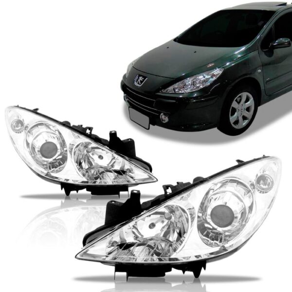 Farol Peugeot 307 2007 2008 09 10 11 2012 2013 1ª Linha Esquerdo/motorista