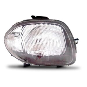 Farol Clio 1999 A 2001 Cromado Foco Simples 1ª Linha - Esquerdo/motorista