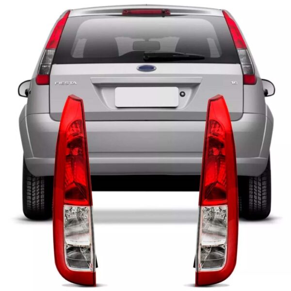 Lanterna Traseira Ford Fiesta Hatch 2008 A 2014 Bicolor Lado Esquerdo