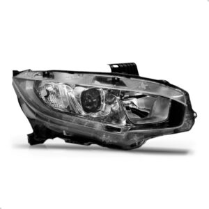 Farol Civic 2017 2018 2019 Com Led Mascara Cromada 1ª Linha Direito/passageiro