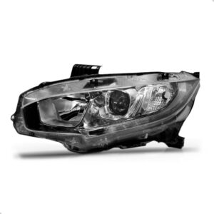 Farol Civic 2017 2018 2019 Com Led Mascara Cromada 1ª Linha Esquerdo/motorista