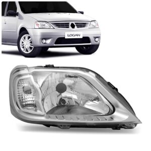 Farol Logan 2007 2008 2009 Cromado 1ª Linha Direito/passageiro