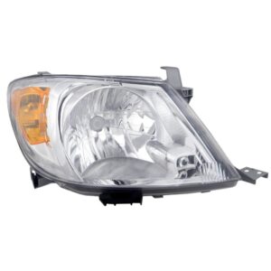 Farol Hilux Srv 2005 A 08 Cromado Foco Simple Pisca Ambar Ld Direito/passageiro