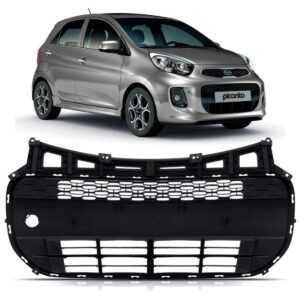 Grade Parachoque Dianteiro Kia Picanto 2016 A 2018 1a Linha Preto