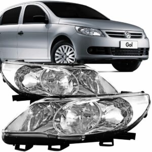 Farol Gol Voyage Saveiro G5 09 10 11 Cromado Duplo 1ª Linha Direito/passageiro