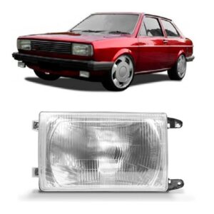 Farol Dianteiro Gol Voyage 1984 1985 1986 Cromado 1ª Linha - Esquerdo/motorista