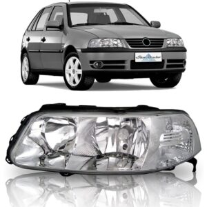 Farol Gol G3 Parati Saveiro 00 01 A 04 05 Cromado 1ª Linha Esquerdo/motorista