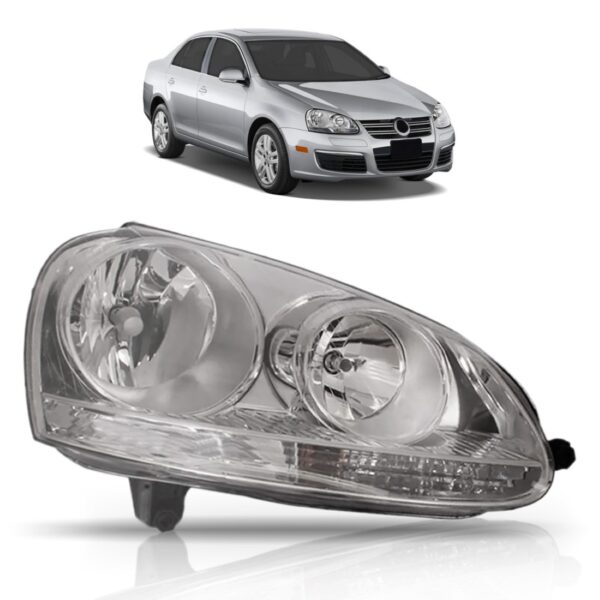 Farol Jetta 2005 2006 2007 2008 2009 2010 Cromado 1ª Linha Direito/passageiro