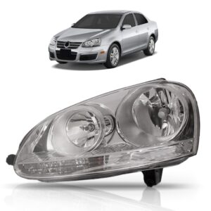 Farol Jetta 2005 2006 2007 2008 2009 2010 Cromado 1ª Linha Esquerdo/motorista