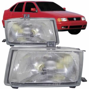 Farol Polo Classic 1995 1996 1997 98 99 00 Cromado 1ª Linha - Esquerdo/motorista