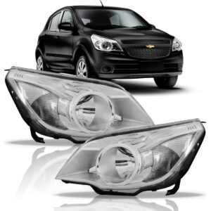 Farol Agile Montana 09 10 11 2012 2013 2014 Cromado 1ª Linha Direito/passageiro