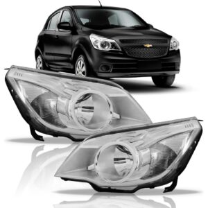 Farol Agile Montana 09 10 11 2012 2013 2014 Cromado 1ª Linha Esquerdo/motorista