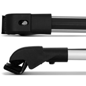 Rack De Teto Travessa T-cross Tcross Volks Slim Prata 45kg Preto