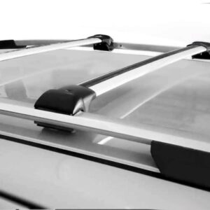 Rack De Teto Travessa T-cross Tcross Volks Slim Prata 45kg Preto