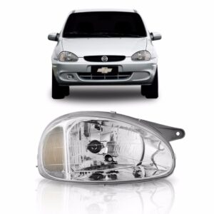 Farol Classic Corsa 05 06 07 08 09 10 Frente Antiga 1ª Linha - Direito/passageiro