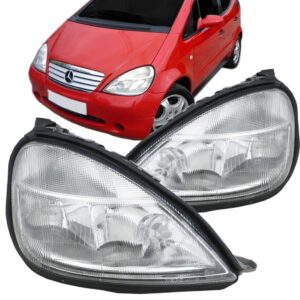 Farol Classe A 1997 1998 1999 00 01 02 Lente Raiada 1ª Linha - Esquerdo/motorista